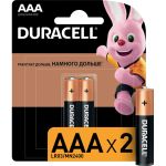 Щелочные батарейки Duracell LR03-2BL BASIC CN 2 штуки в блистере Б0026812 (артикул 15858012) – фото 1