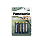 Элементы питания Panasonic LR6 Everyday Power BL6 4+2 7625 (артикул 17479212) – фото 1