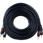 Шнур REXANT 2 RCA - 2 RCA, длина 10 метров, черный 17-0148 (артикул 16197047) – фото 1