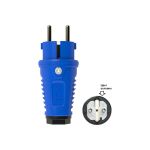 Кабельная вилка PCE 16A 220V 2P+E IP54 корпус синий, маркер черный 0511-bs (артикул 16230205) – фото 1