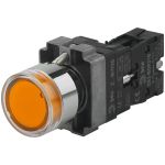 Кнопка управления с подсветкой ЭРА, LAY5BW3561 желтый 1з 20/200/5000 Б0045662 (артикул 16452963) – фото 1