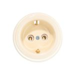 Керамическая розетка Interior Electric с/з, слоновая кость, серия АРБАТ РК003 (артикул 16204210) – фото 1