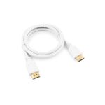 Кабель Cablexpert HDMI 1м v2.0 19M/19M белый позол.разъемы экран пакет CC-HDMI4-W-1M (артикул 16205301) – фото 1