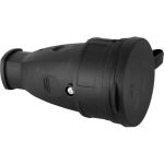 Каучуковая разборная розетка Volsten Sb1-MZ Black IP54 Черная 1 гнездо с заземлением РА16-005 14432 (артикул 20226700) – фото 1