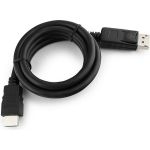 Кабель Cablexpert, DisplayPort-HDMI, 1м, 20M/19M, черный, экранированный, пакет, CC-DP-HDMI-1M (артикул 16206389) – фото 1