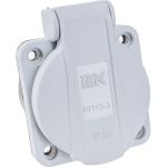 Панельная розетка IEK MAGNUM SCHUKO РП13-3, IP54, серый PSN71-016-3-2-54-K03 (артикул 16523640) – фото 1