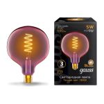 Лампа Gauss LED, Filament, Flexible, G125-C, Pink, E27, 5W, 190lm, 1800K, 125х178mm, 1/10 1011802105 (артикул 16404209) – фото 1