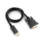 Кабель Cablexpert, DisplayPort-DVI, 1м, 20M/25M, черный, экранированный, пакет, CC-DPM-DVIM-1M (артикул 16206393) – фото 1