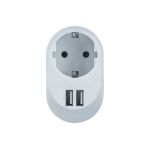 Адаптер Navigator NAD-USB01-1E-C-WH с заземлением 1гнездо USB3.4A 61454 (артикул 16288814) – фото 1