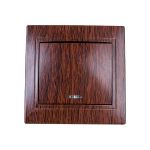 1-клавишный выключатель с подсветкой TDM ЭКО 10А, бук, Таймыр SQ1814-0304 (артикул 18155305) – фото 1