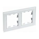 Рамка Schneider Electric AtlasDesign NATURE стекло белый 2-ая ATN320102 (артикул 18109441) – фото 1
