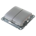 2-клавишный механизм выключателя Schneider Electric скрытой проводки Glossa 10А IP20 5 10AX платина GSL001251 (артикул 18125341) – фото 1