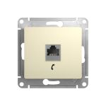 Механизм телефонной розетки Schneider Electric 1-м RJ11 GLOSSA беж. SchE GSL000281T (артикул 15425563) – фото 1