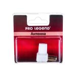Антенный штекер Pro Legend пластиковый, розетка, угловой, белый, PL2005 (артикул 19795294) – фото 1