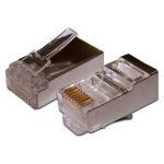 Коннектор RJ-45 TWT 8P8C FTP категория 5e, экранированный, универсальный, 100 шт. в упаковке PL45/S-8P8C (артикул 16102050) – фото 1