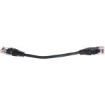 Патч-корд RJ45 - RJ45, 4 пары, UTP, категория 5е, 0.15 м, черный, TWT-45-45-0.15-BK (артикул 16466216) – фото 1