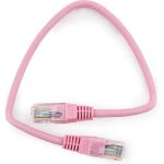 Многожильный патч-корд Cablexpert UTP кат.5e, 0.25м, литой, розовый PP12-0.25M/RO (артикул 15933271) – фото 1