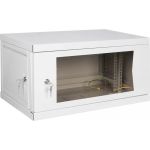 Настенный разборный шкаф КДДС 19"", 6U, стеклянная дверь, 600x350, серый УТ000003573 (артикул 21641554) – фото 1