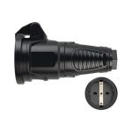 Кабельная розетка PCE 16A 250V 2P+E IP54 с подпр. крышкой, корпус черный 2522-ss (артикул 16261539) – фото 1