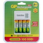 П��резаряжаемые аккумуляторы GP 270AAHC AA 4шт и зарядное устройство с USB кабелем 270AAHC/CPB-2CR4 (артикул 16036045) – фото 1