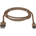 USB кабель Defender ACH01-03T PRO USB2.0 Золотой, AM-LightningM,1m,2.1А 87806 (артикул 16125487) – фото 1