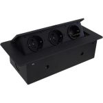 Горизонтальная выдвижная Розетка ROCKETSOCKET 3EU Черная OvalC AM-G3EU-12 (артикул 20198146) – фото 1