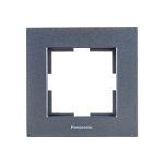 Рамка Panasonic Karre Plus 54802 1м темно-серая WKTF0801-2DG-RES (артикул 16154487) – фото 1