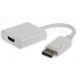 Переходник Cablexpert, DisplayPort - HDMI, 20M/19F, белый, пакет, A-DPM-HDMIF-002-W (артикул 16206474) – фото 1