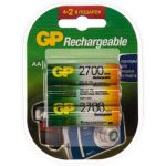 Перезаряжаемые аккумуляторы GP 270AAHC, емкость 2700 мАч - 6шт. 270AAHC4/2-2CR6 (артикул 15920386) – фото 1