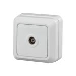 Розетка TV Intro 2Э30101 одиночная, ОУ, Quadro, б.м.п., белый Б0038872 (артикул 16069961) – фото 1