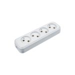 Колодка Navigator 61 587 NCA-BL01-04-X-WH, 4 гнезда, без заземления, АБС-пластик 61587 (артикул 16516009) – фото 1