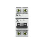 Автоматический выключатель EKF Basic ВА 47-29 2P, 6А, 4,5кА, SQ mcb4729-2-06C (артикул 16126485) – фото 1