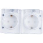 Двойная розетка Schneider Electric AtlasDesign PROFI IP54 открытой установки с заземлением со шторками 16А 250B ATN540126 (артикул 21809506) – фото 1