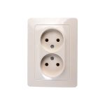 2-местная розетка Schneider Electric скрытой проводки Blanca 16А IP20 250В без заземления без защитных шторок бежевый BLNRS000027 (артикул 18126511) – фото 1