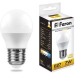Светодиодная лампа - шарик E27 7W 6400K FERON LB-95 25483 (артикул 15608076) – фото 1