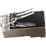 Экранированный универсальный разъем Hyperline PLUG-8P8C-U-C5-SH-100 RJ-458P8C под витую пару, категория 5e, 50 микродюймов, для одножильного и многожильного кабеля (артикул 15559901) – фото 1