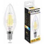 Светодиодная лампа - свеча E14 5W 2700K FERON LB-58 25572 (артикул 15608093) – фото 1