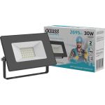 Светодиодный прожектор Gauss Elementary 30W 2695lm IP65 4000К черный 1/10 613100230 (артикул 16436702) – фото 1