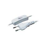 Шнур Navigator NPS-FS-170-2x0.5-WH, 1.7м, с выключателем, белый 61724 (артикул 16288961) – фото 1