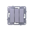 Выключатель Panasonic МОДУЛЬ 3кл серебро Karre Plus 54879 WKTT0015-2SL (артикул 16154666) – фото 1
