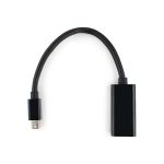 Переходник Cablexpert, miniDisplayPort - DisplayPort, 20M/20F, длина 16 см, черный, A-mDPM-DPF-001 (артикул 16206464) – фото 1