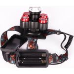 Налобный фонарь Ultraflash E161 (аккумулятор 3,7В, черный, 5LED, 5 Вт, фокус, 2 ак. 4 режима, бокс са) 14682 (артикул 20662414) – фото 1