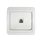 Компьютерная одинарная розетка IN HOME RJ-45 CLASSICO белая 2131 4690612034263 (артикул 21447736) – фото 1