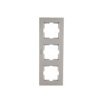 Рамка Panasonic Karre Plus 54810 3м горизонтальная серебро WKTF0803-2SL (артикул 16154743) – фото 1