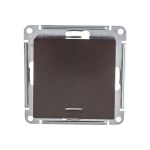 Механизм выключателя Schneider Electric 1-кл. ATLAS DESIGN с подсветкой сх.1а 10АХ мокко 1240356 (артикул 15846204) – фото 1