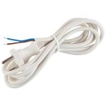 Сетевой шнур с вилкой ЭРА UX-2x0,75-5m-W 5м ПВС 2x0,75мм2 белый Б0048686 (артикул 17510448) – фото 1