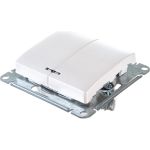 2-клавишный механизм выключателя Schneider Electric скрытой проводки Glossa 10А 5а с подсветкой перламутр GSL000653 (артикул 18145153) – фото 1