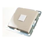 Компьютерная розетка LK Studio RJ-45, категория 5е, с накладкой, бежевый 866101-1 (артикул 16062412) – фото 1