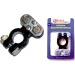 Клемма для аккумулятора General Technologies "-" под планку /свинец/ Тип EUROGT-M040014N (артикул 18958524) – фото 1