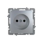 Механизм розетки NILSON 1СП серебро Touran/Alegra metallic 24130415 (артикул 16352235) – фото 1